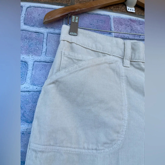 Re/Done 70s Pocket Loose Flare Corduroy Pants in Vintage Ivory Size 28 - Picture 6 of 16